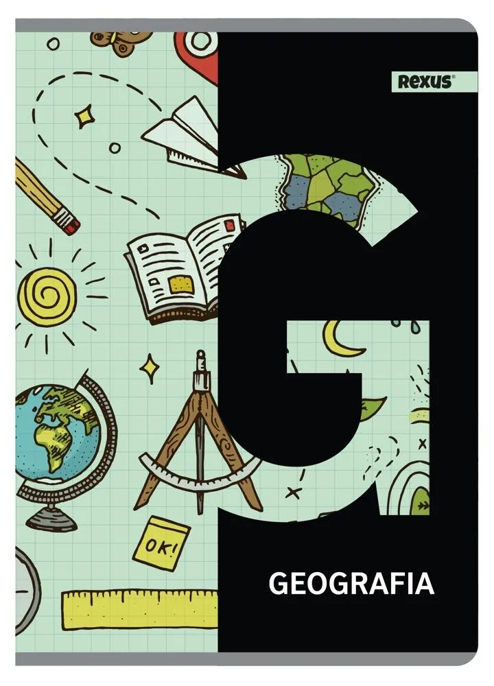 Zeszyt Tematyczny A5/60k. kratka / GEOGRAFIA / REXUS