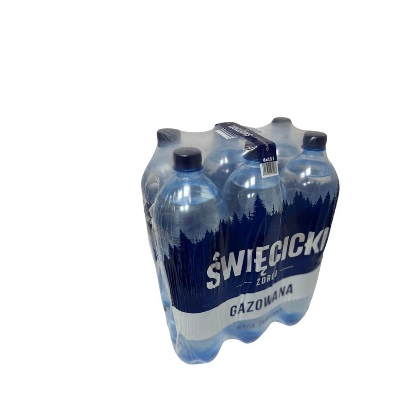 Naturalna woda źródlana gazowana Święcicki Zdrój 6 x 1,5 l