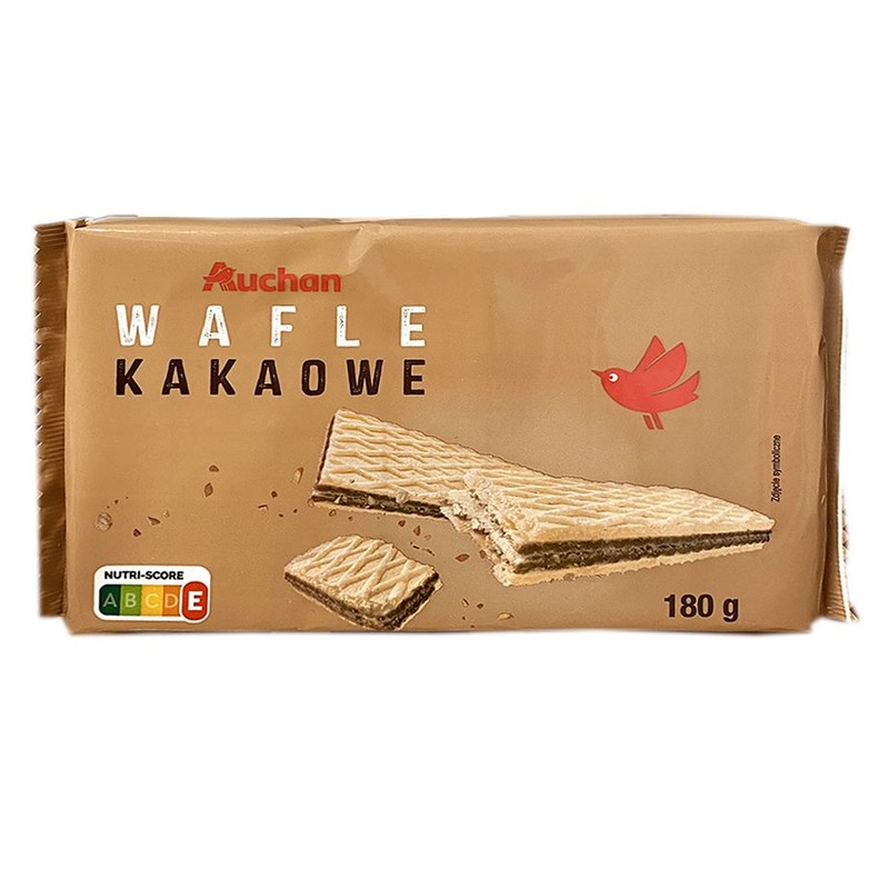 Wafelki kakaowe  Auchan 180 g