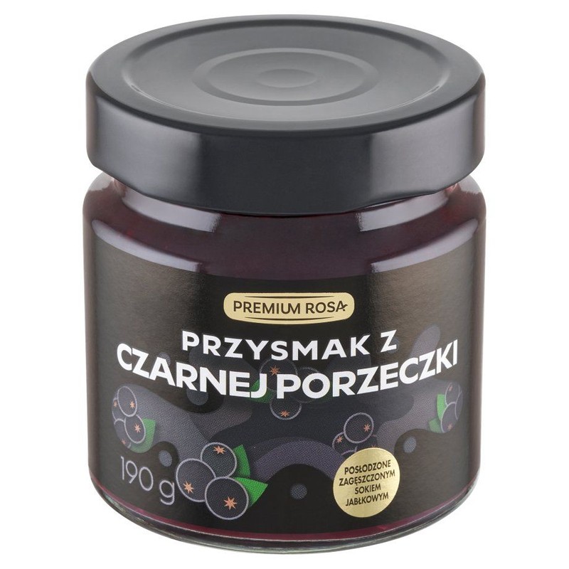Przysmak z czarnej porzeczki Premium Rosa 190 g
