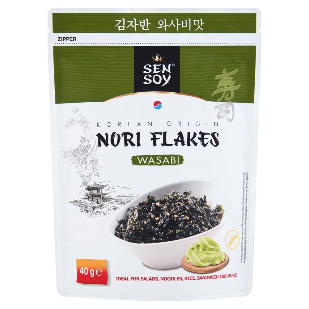 Sen Soy Płatki z alg morskich wasabi 40 g