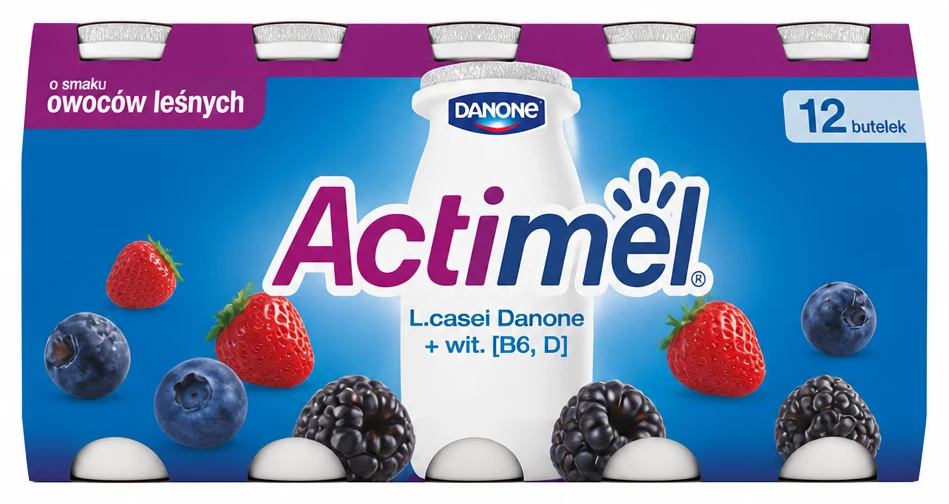 DANONE Actimel o smaku owoców leśnych