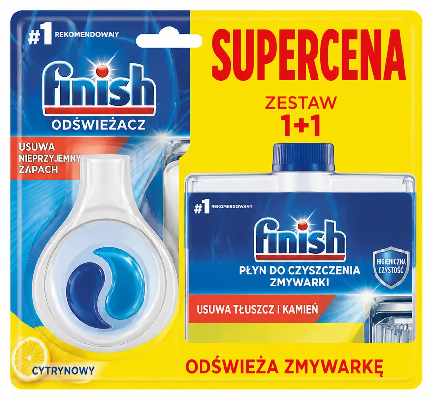 FINISH Odświeżacz i płyn do czyszczenia zmywarki