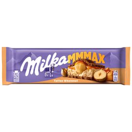 Milka Mmmax Czekolada mleczna z nadzieniem karmelowym i całymi orzechami laskowymi 300 g