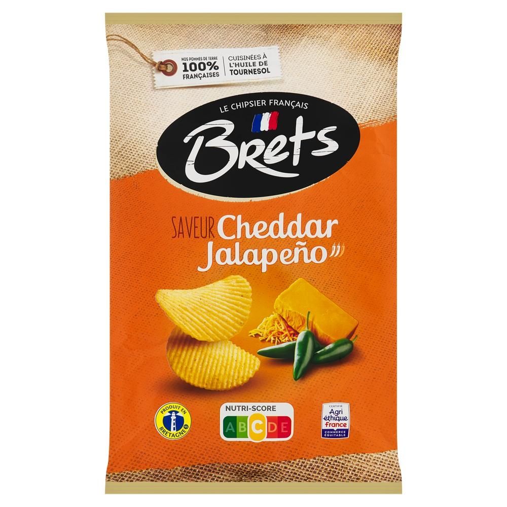 Brets Chipsy ziemniaczane o smaku sera cheddar i jalapeno 125 g