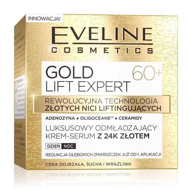 Gold Lift Expert Odmładzający Krem-Serum 60+ EVELINE COSMETICS 50 ml