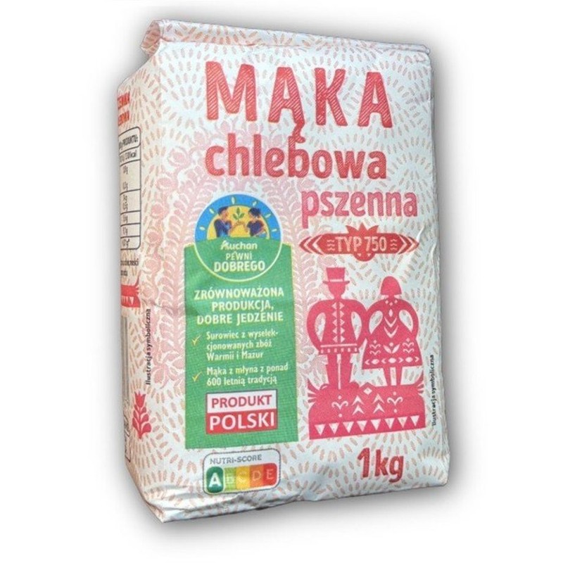 Mąka pszenna chlebowa Typ 750   Pewni Dobrego 1 kg