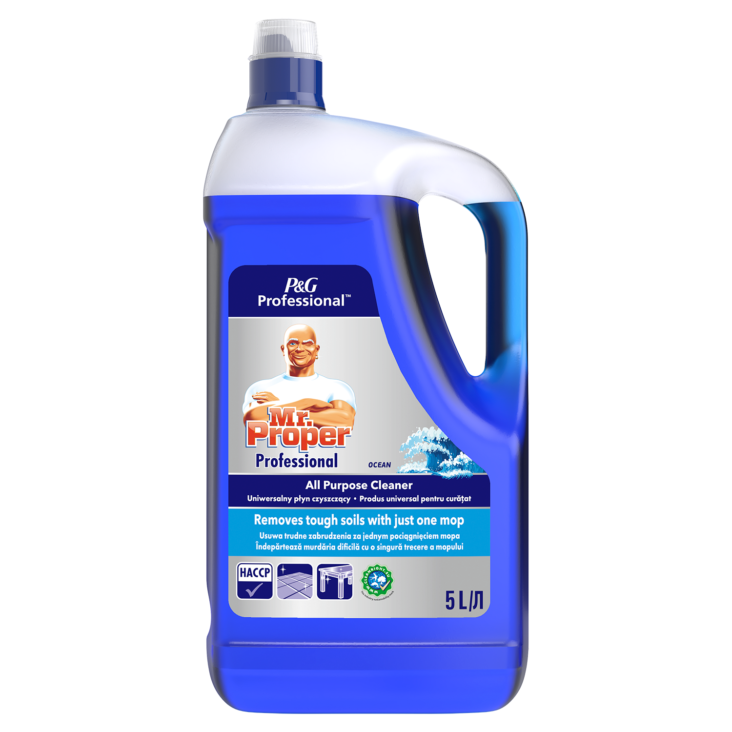 Mr Proper Professional Płyn Uniwersalny, 5L, Ocean, Usuwa Trudne Zabrudzenia