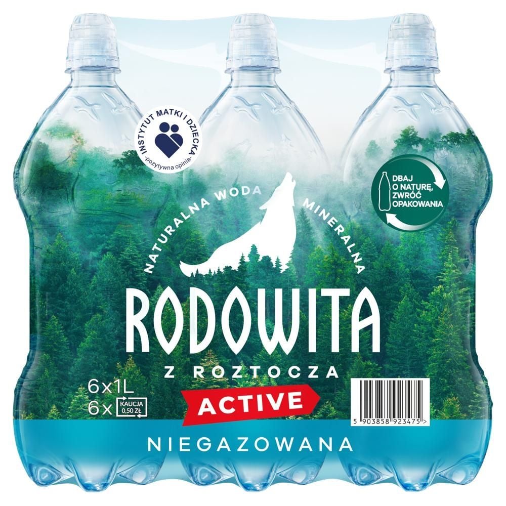Rodowita z Roztocza Active Naturalna woda mineralna niegazowana 6 x 1 l