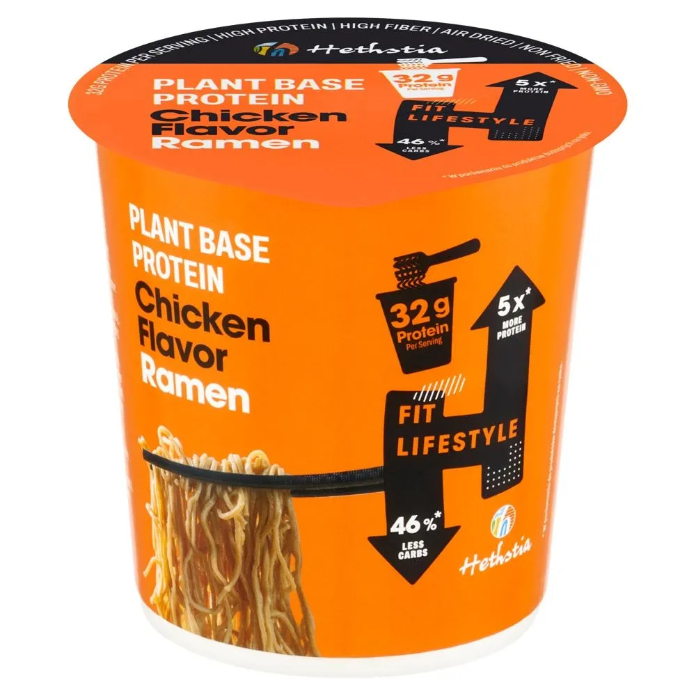 Hethstia Danie błyskawiczne wysokobiałkowe z makaronem ramen o smaku kurczaka 62 g