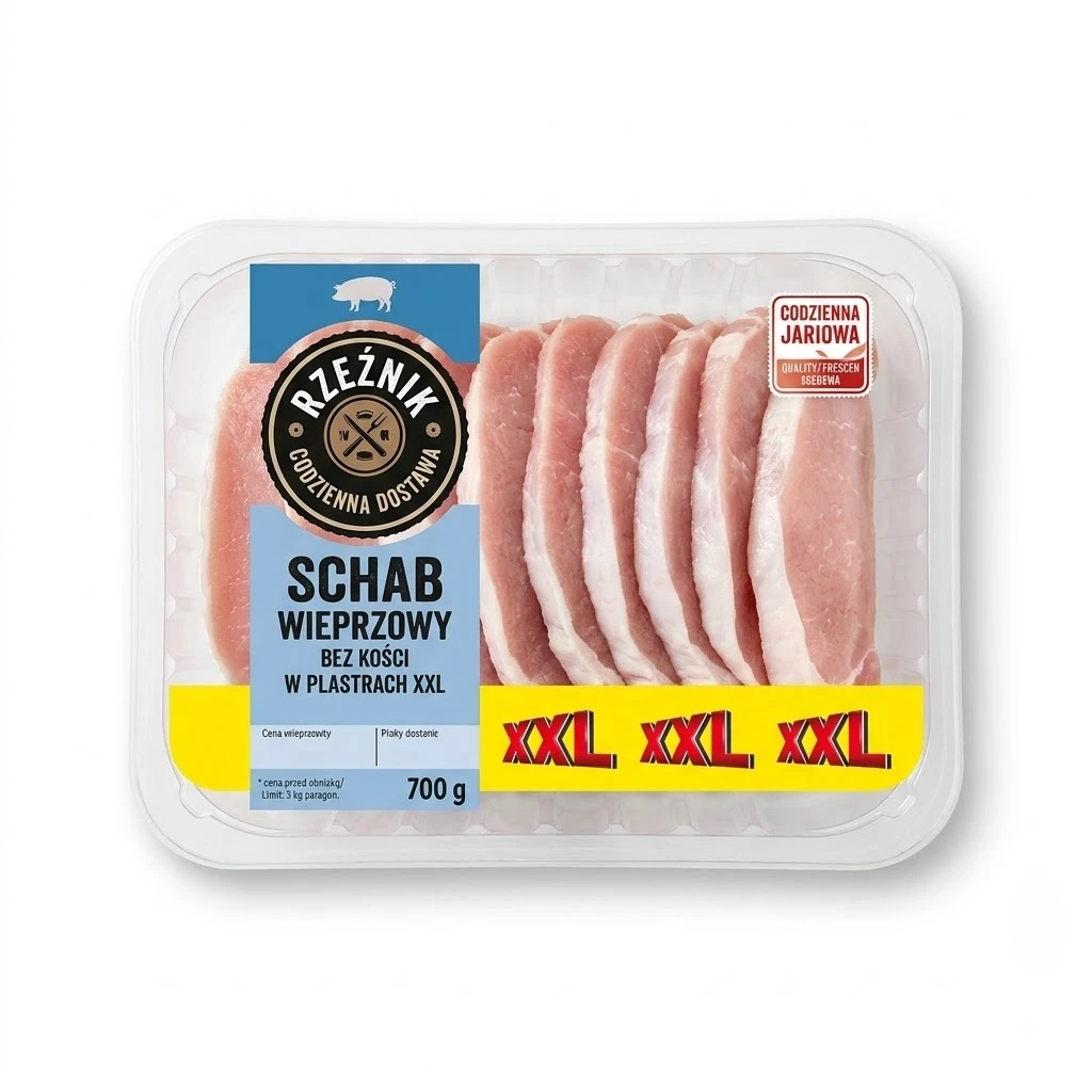 RZEŹNIK Schab bez kości, plastry, XXL