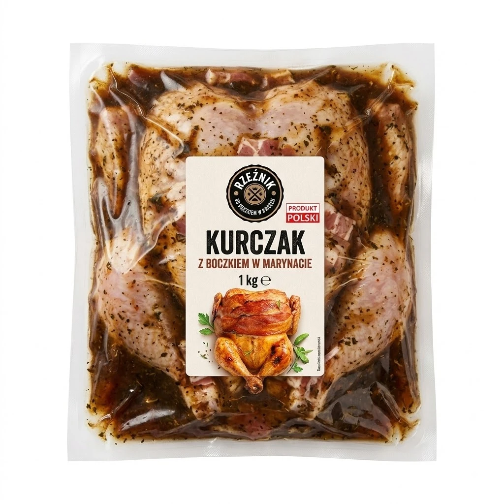 RZEŹNIK Kurczak do pieczenia z boczkiem w marynacie
