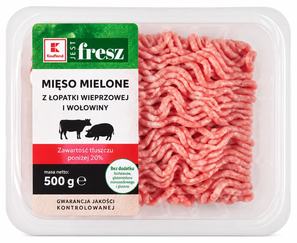Mięso mielone z łopatki wieprzowej i wołowiny