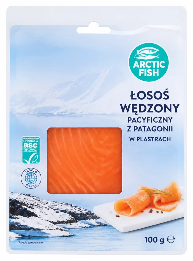 ARCTIC FISH Łosoś wędzony pacyficzny z Patagonii w plastrach