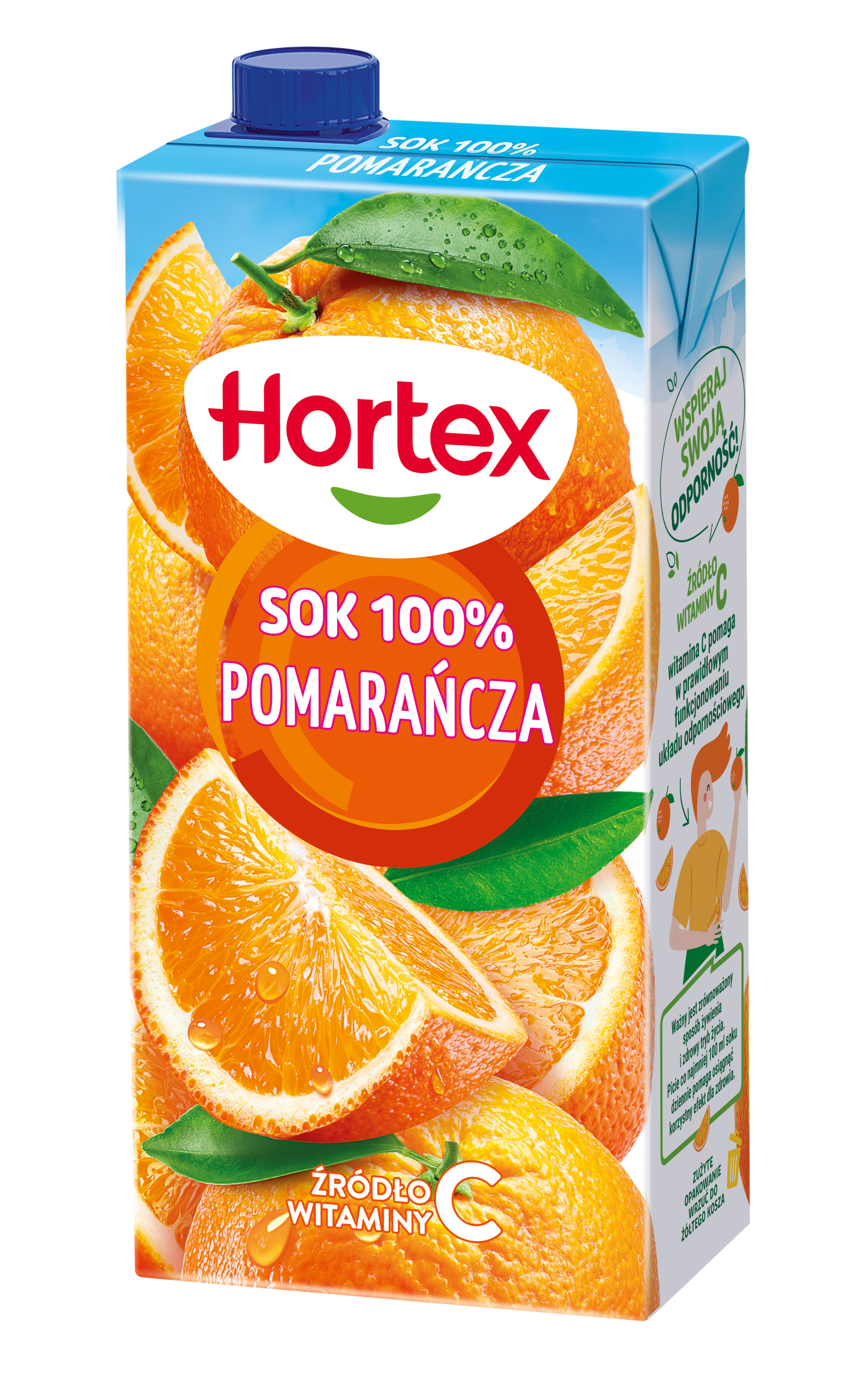 Hortex Sok 100% Pomarańcza Karton 2 L