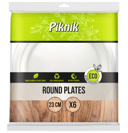 Piknik Talerze papierowe 23 cm 6 szt.