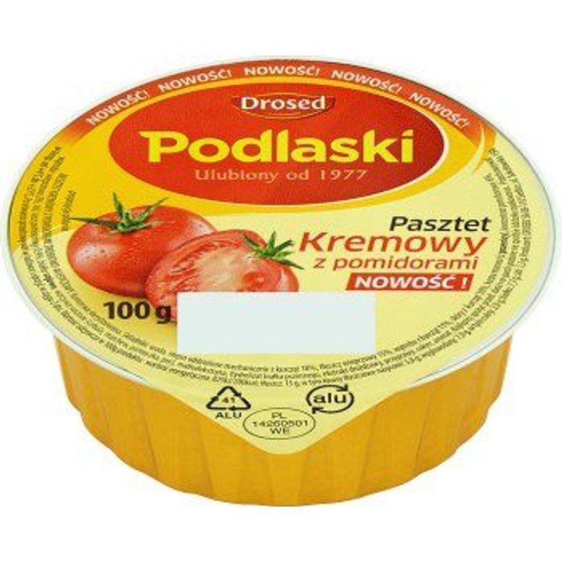 Pasztet kremowy z pomidorami drobiowo-wieprzowy Podlaski 100 g