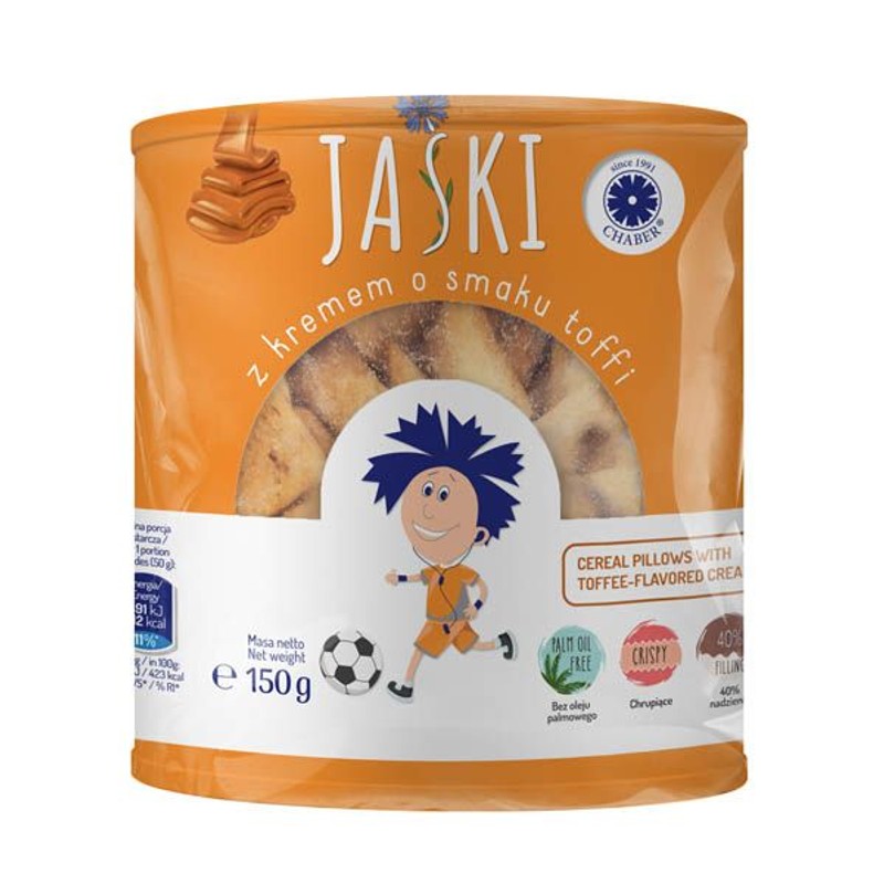 Płatki Jaśki z nadzieniem toffi Chaber 150 g
