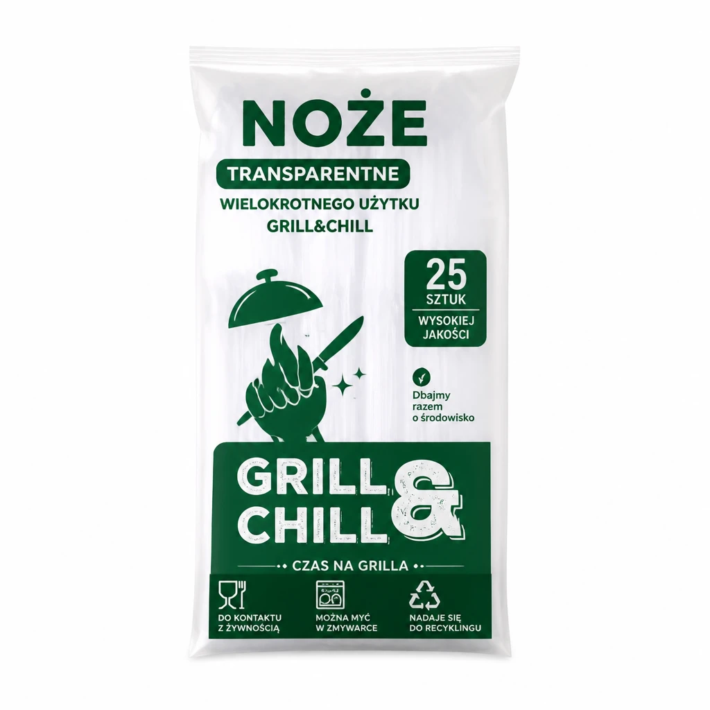 Noże transp wielokrot użytku Grill&Chill 25szt
