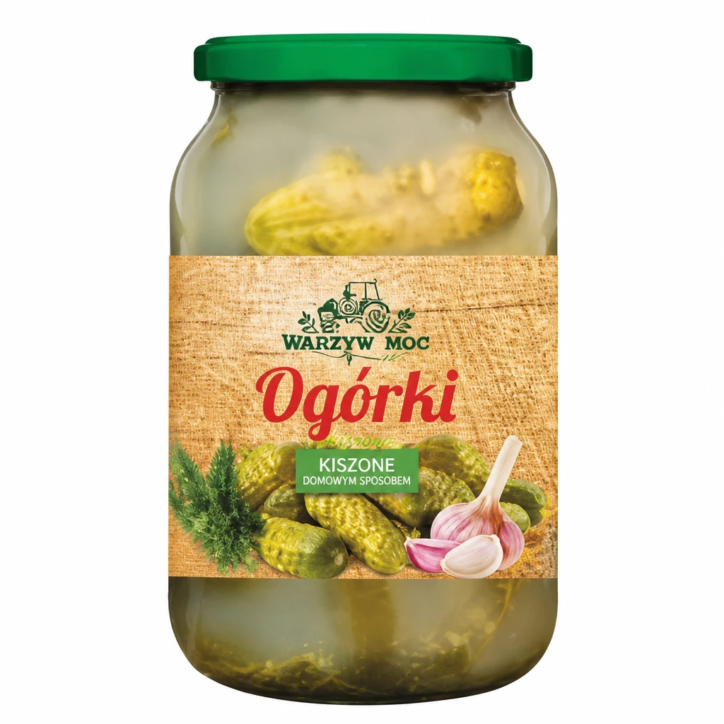 Ogórki kiszone domowym sposob. Warzyw Moc 820/480g
