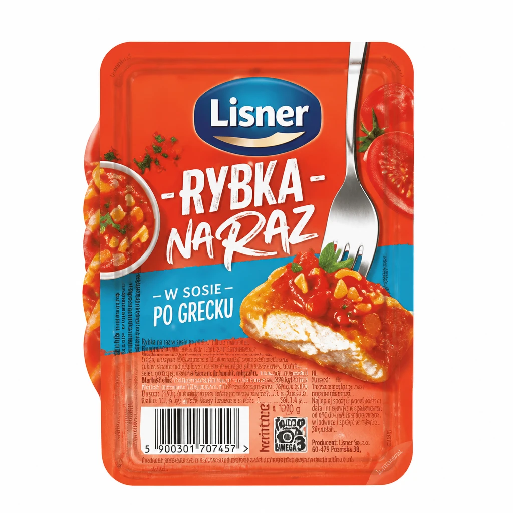 Rybka na raz w sosie po grecku Lisner 100g