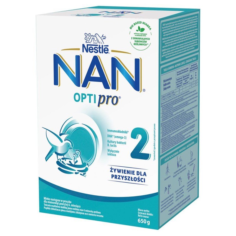 Mleko następne w proszku dla niemowląt powyżej 6 miesiąca NAN OPTIPRO 650 g