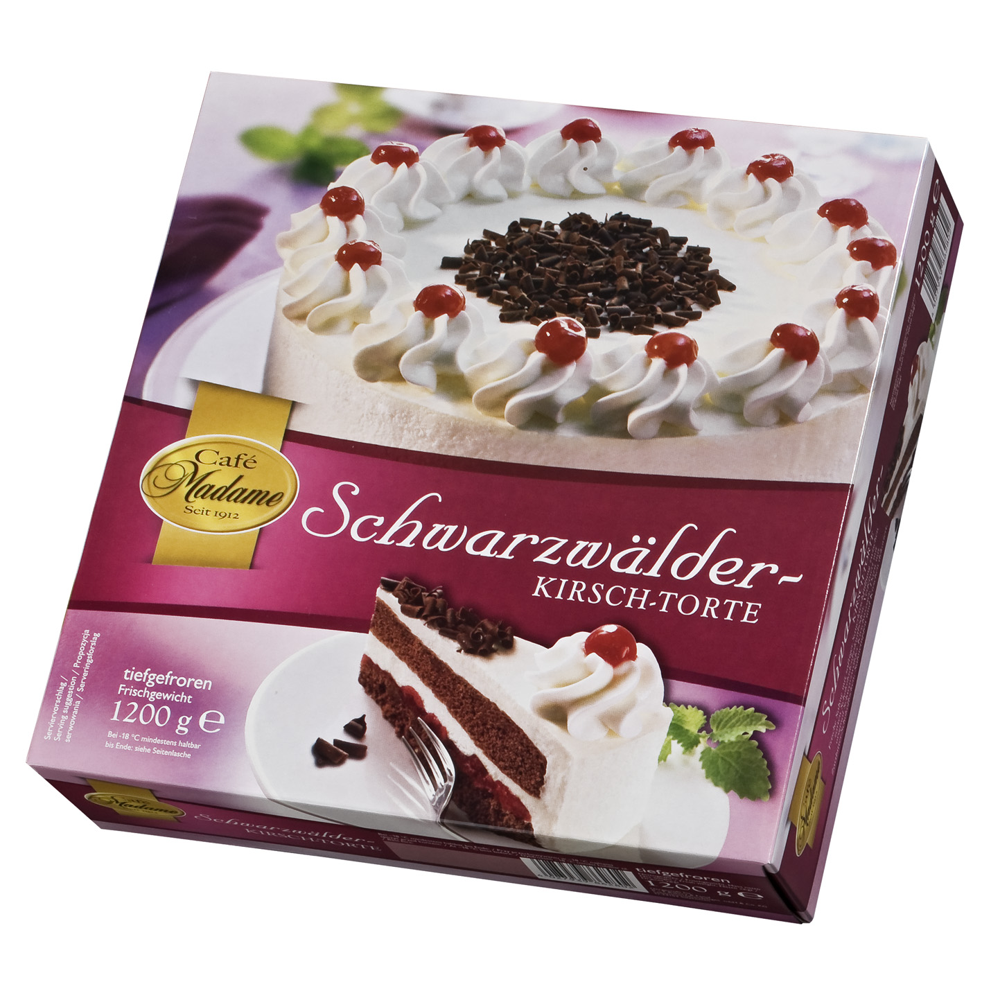 Tort Śmietankowo-Wiśniowy "Czarny Las" Cafe Madame 1,2 Kg