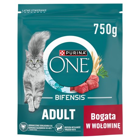 PURINA ONE Bifensis Adult Karma dla dorosłych kotów bogata w wołowinę 750 g