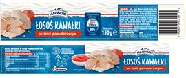 Marinero Łosoś kawałki w sosie pomidorowym 150 g