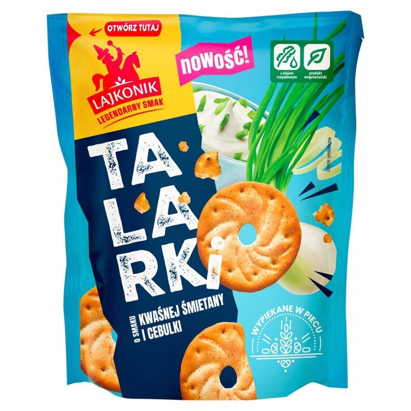 Talarki o smaku kwaśnej śmietany i cebuli Lajkonik 100 g