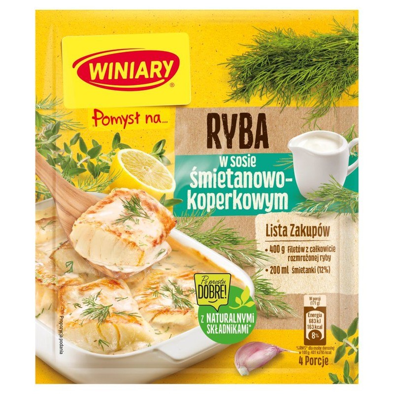 Pomysł na... Rybę w sosie śmietanowo-koperkowym Winiary 32 g