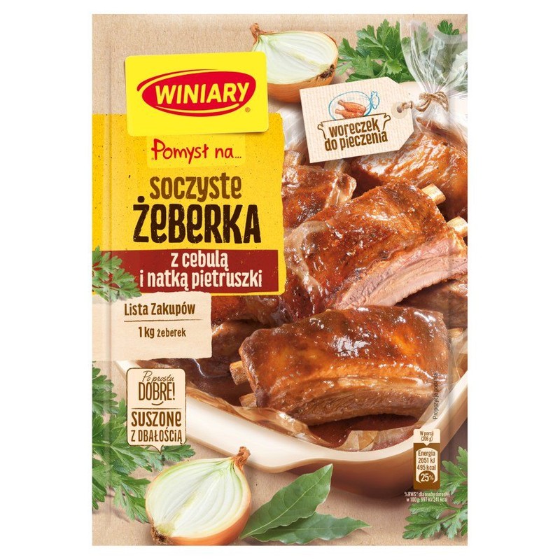 Pomysł na...Soczyste żeberka z cebulą i natką pietruszki Winiary 28 g