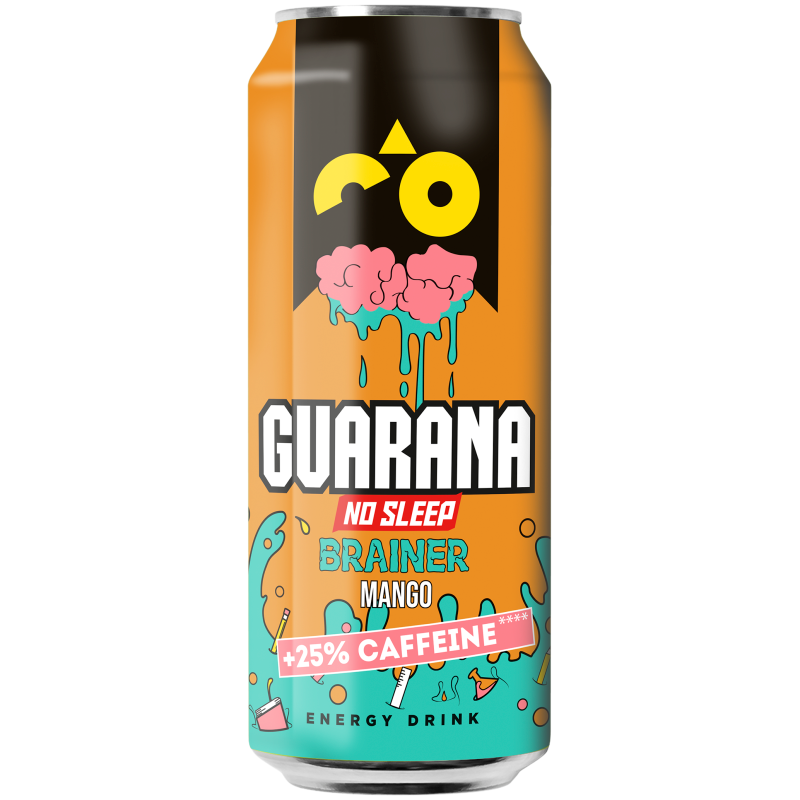 Napój gazowany energetyzujący o smaku mango