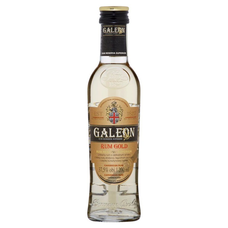 Rum gold karaibski alk. 37.5% obj. Galeon 200 ml