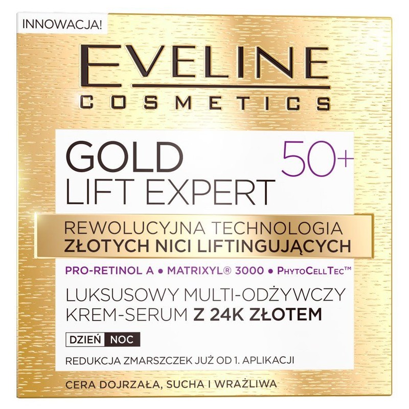 Gold Lift Expert multi-odżywczy krem-serum 50+ EVELINE COSMETICS 50 ml