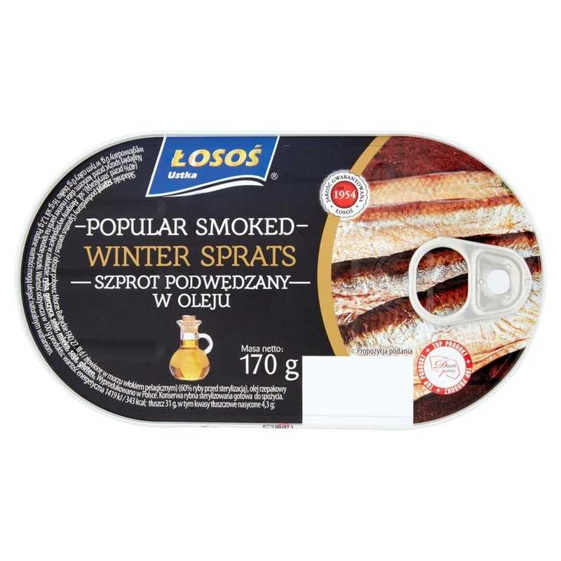 Szprot podwędzany w oleju Łosoś Ustka 170 g