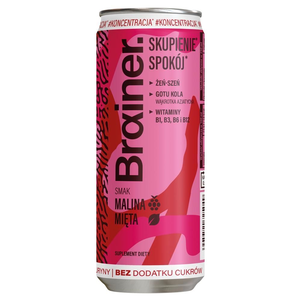 Brainer Drink gazowany smak malina mięta 250 ml