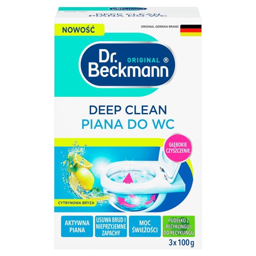 Dr. Beckmann Deep Clean Piana do WC cytrynowa bryza 3 x 100 g