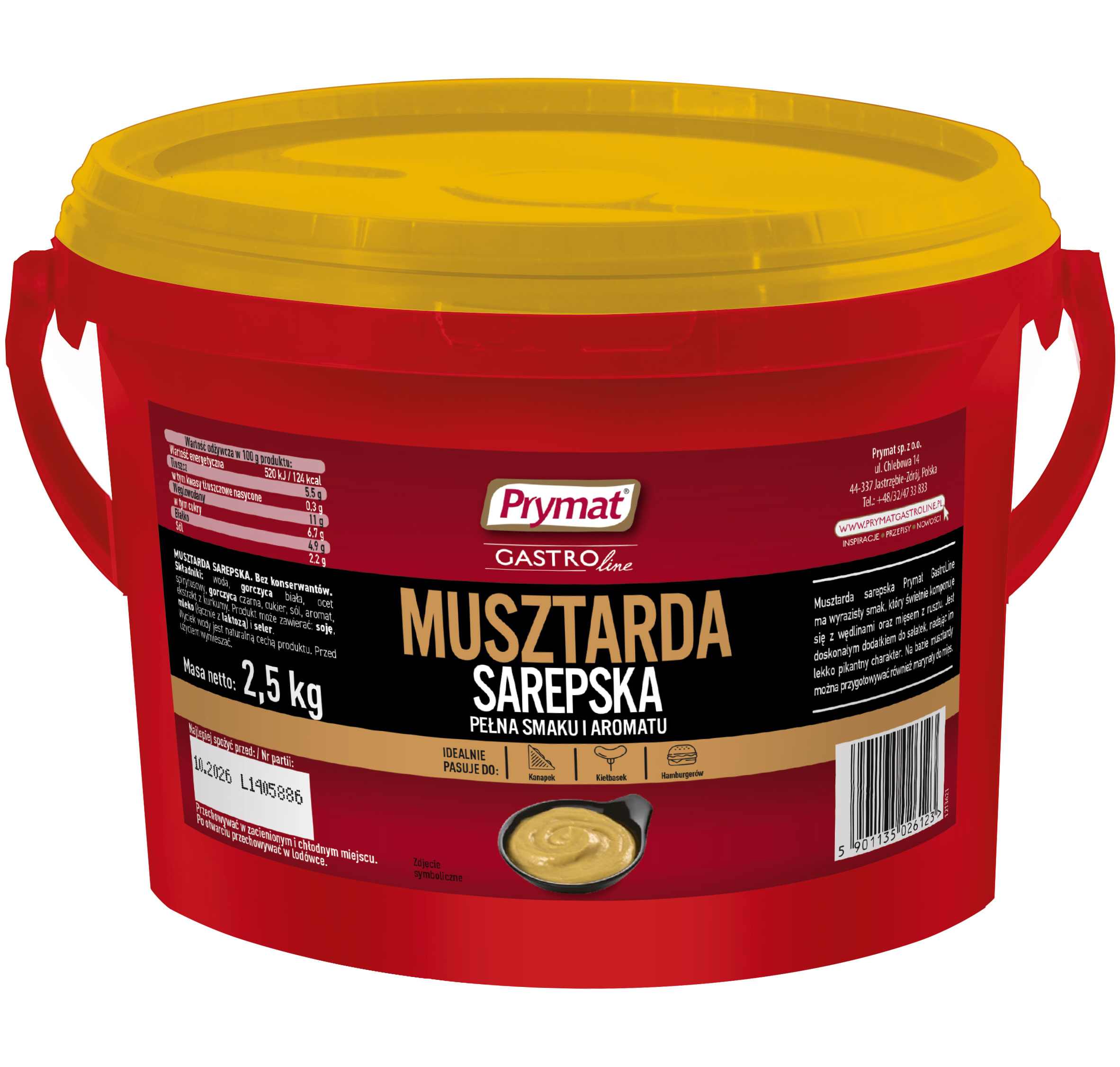 Musztarda Sarepska 2,5Kg Prymat Gastroline