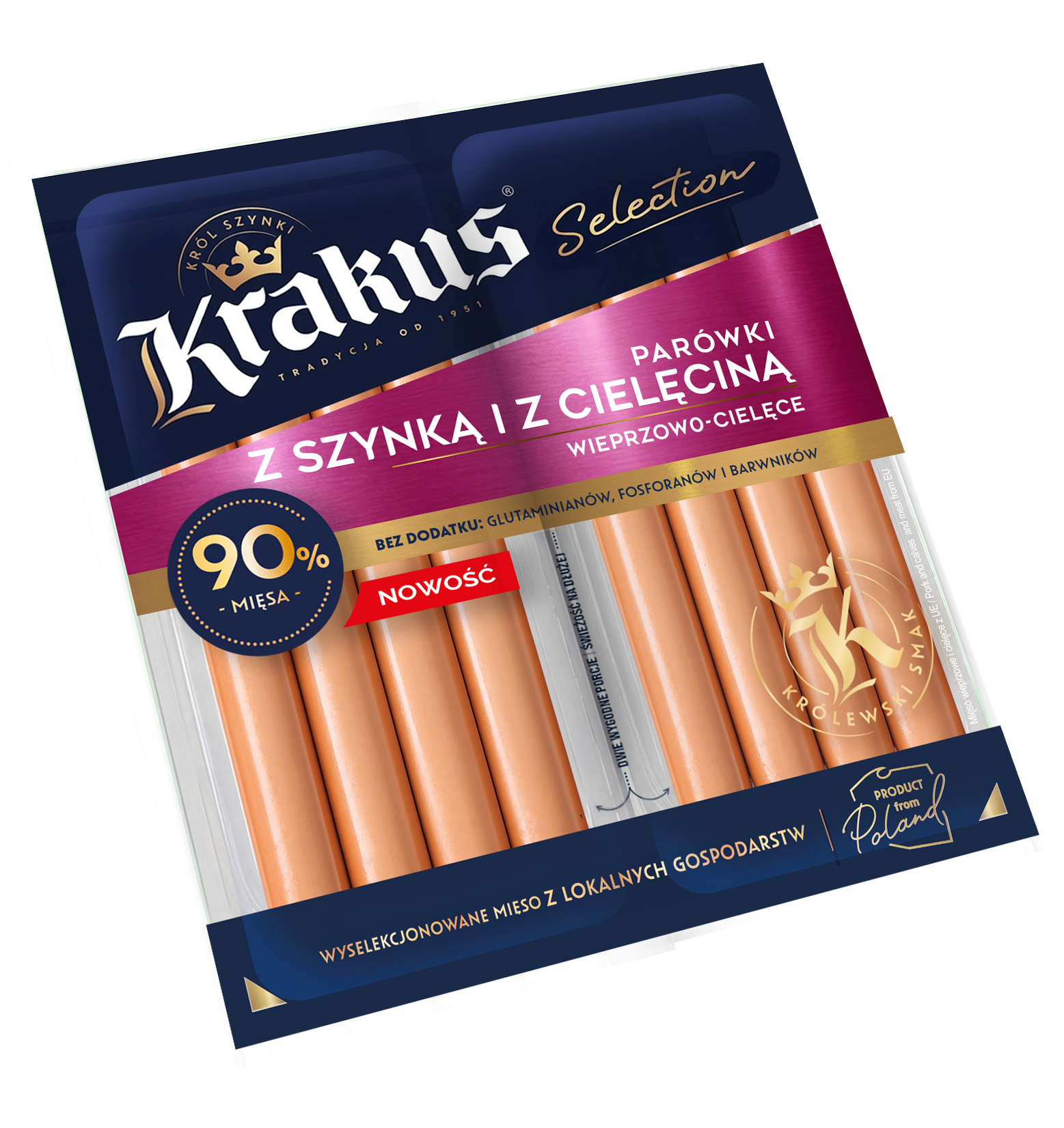 Parówki Z Szynką I Cielęciną 2X80 G Krakus