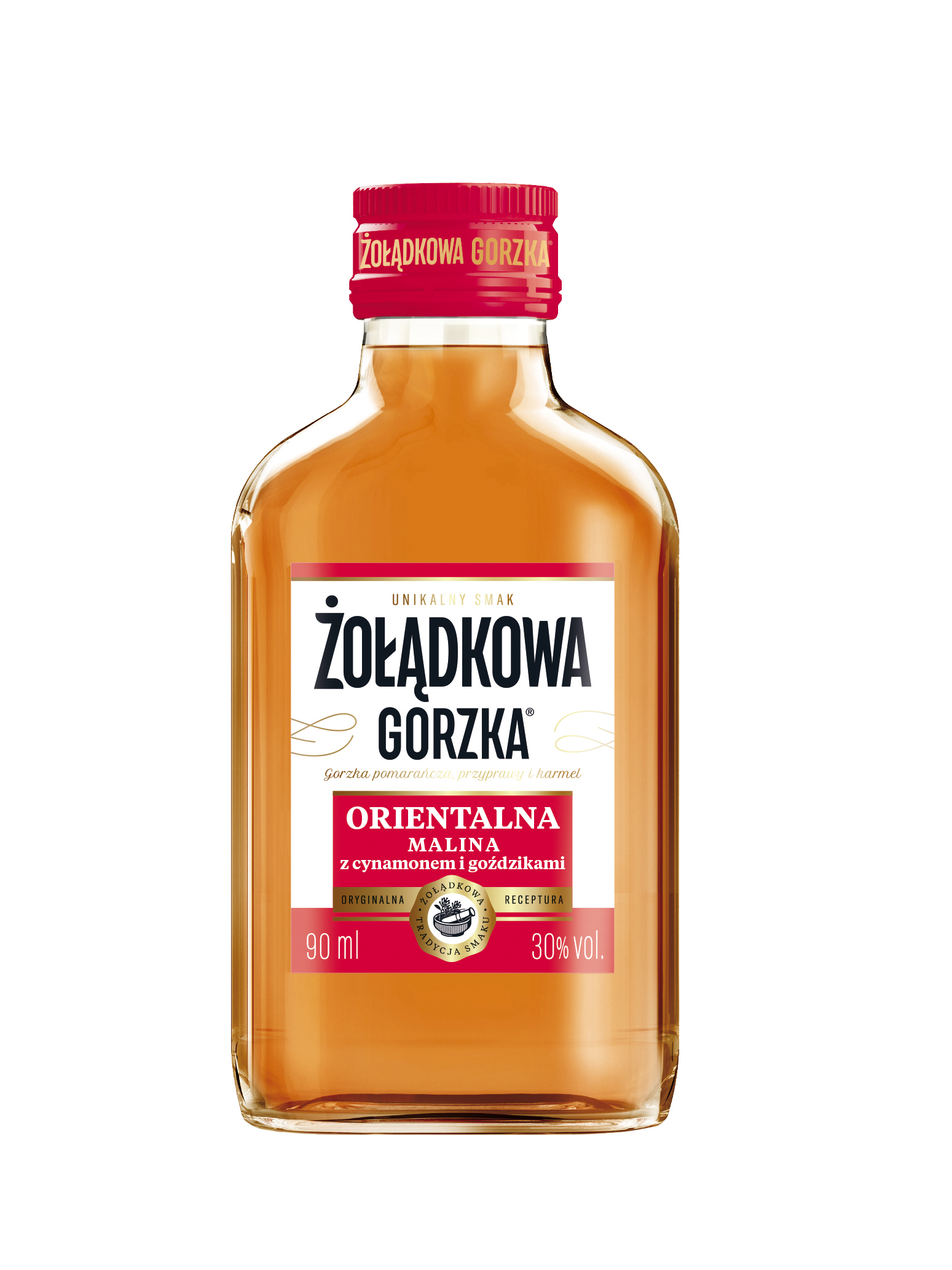 Żołądkowa Gorzka Orientalna Malina Z Cynamonem I Goździkami 30 % 90 Ml