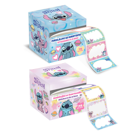 Stitch Naklejki w kartoniku mix 72 szt.