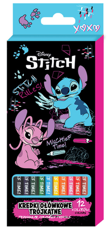 Stitch Kredki ołówkowe trójkątne Black 12 szt.