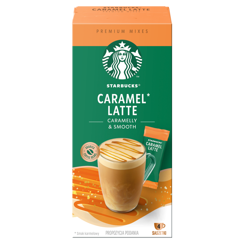 Kawa rozpuszczalna CARAMEL LATTE o sm. karmelowym (4 sasz.)