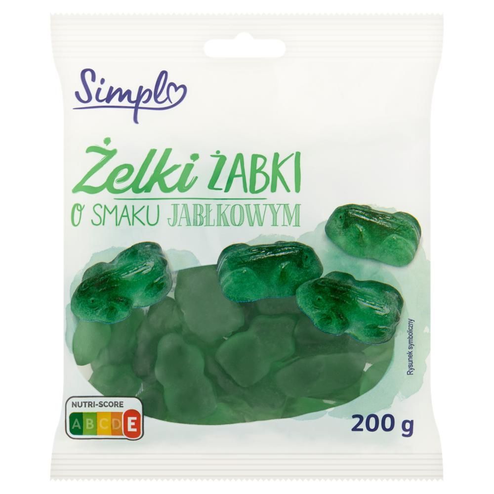 Simpl Żelki żabki o smaku jabłkowym 200 g