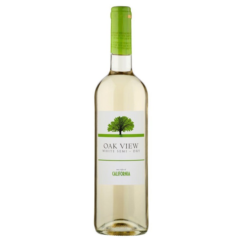 Wino kalifornijskie białe półwytrawne Oak View 750 ml