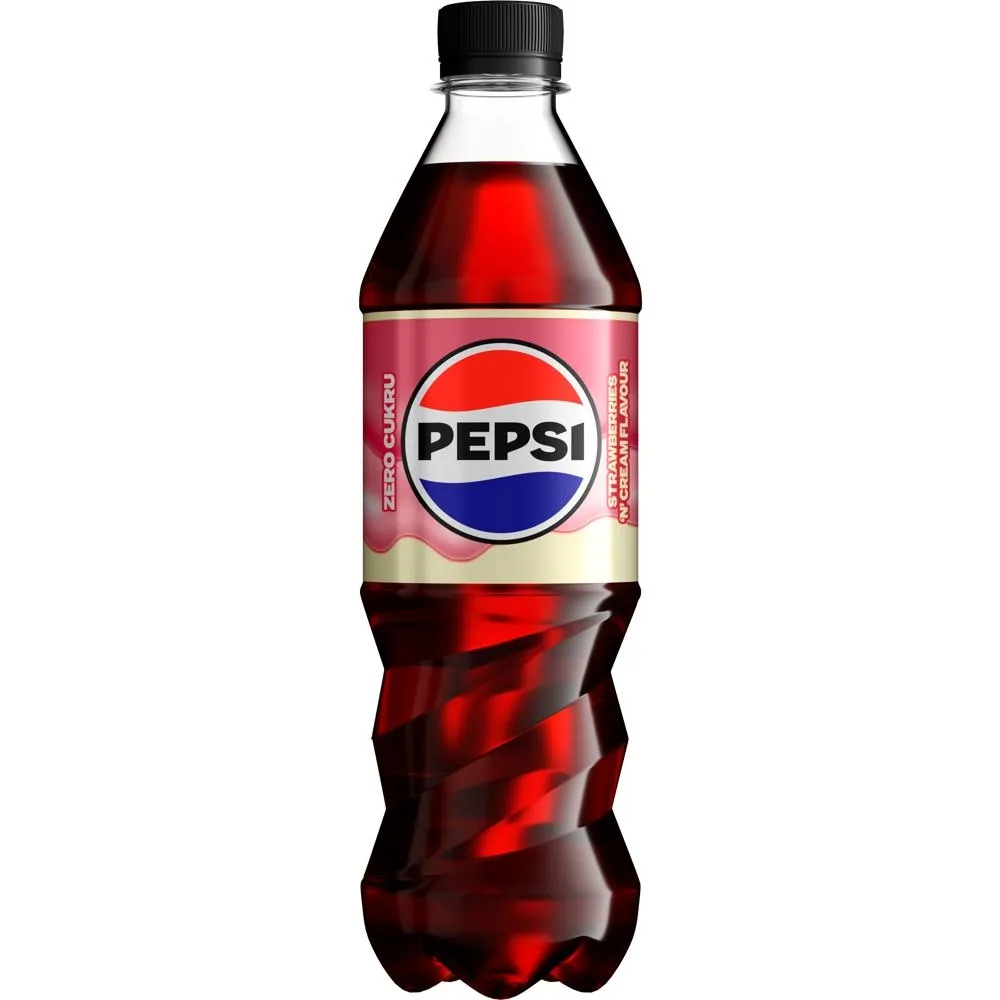 Pepsi-Cola Zero cukru Napój gazowany typu cola o smaku waniliowo-truskawkowym 500 ml