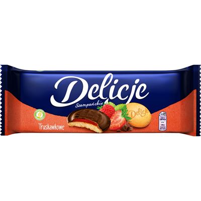 Delicje Szampańskie Truskawkowe 147 g