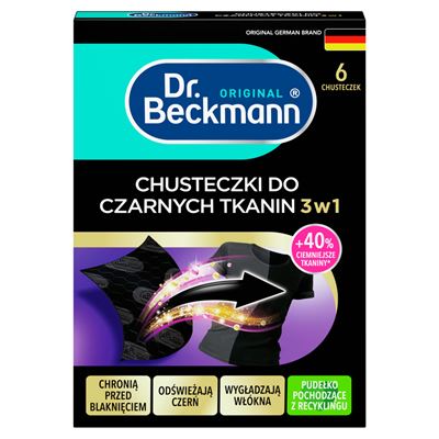 Dr. Beckmann Chusteczki do Czarnej Odzieży 3w1 6 sztuk