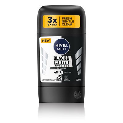 NIVEA MEN Dezodorant w sztyfcie męski Black&White Invisible Original 50 ml